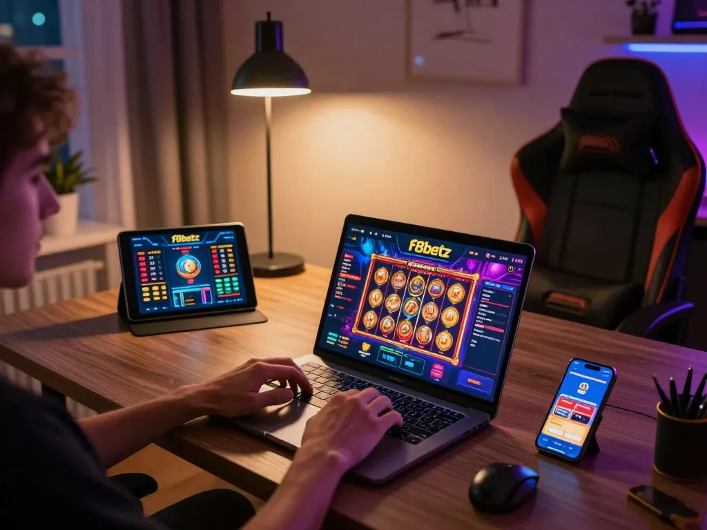 Engaging online gaming session on f8betz platform with vibrant slot games on display