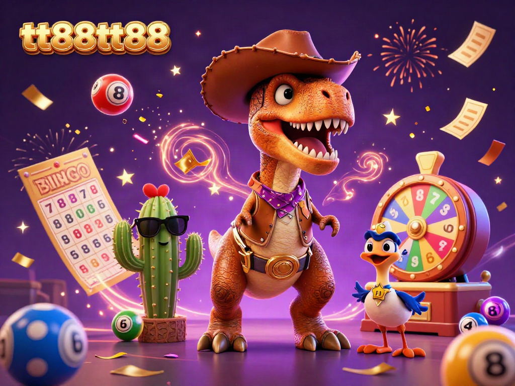 Engage in thrilling lottery action with the colorful scene featuring tt88tt88 and dynamic game elements.