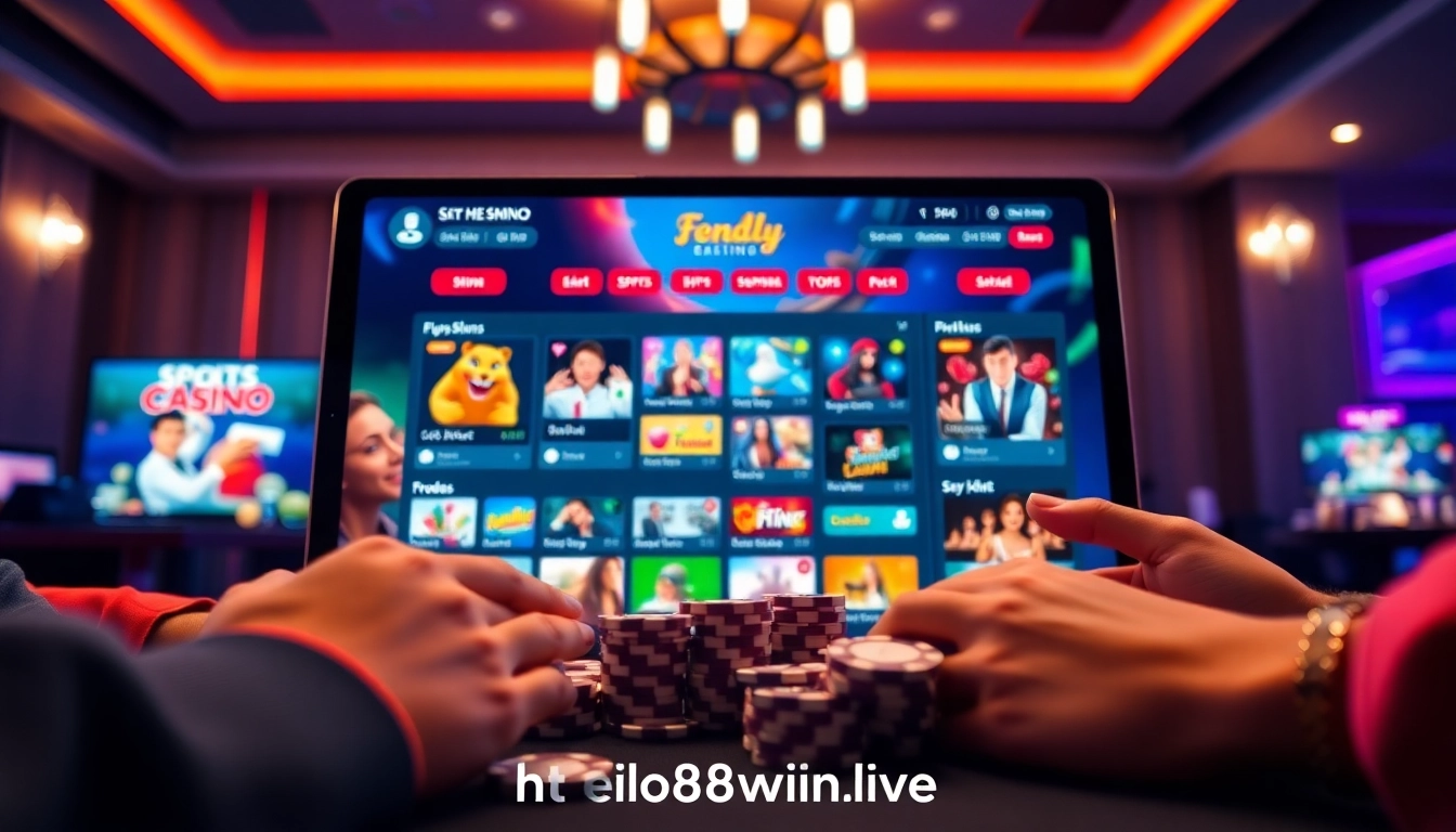 Exciting online gaming experience at hello88win.live with vibrant casino visuals.