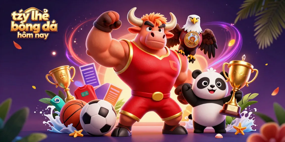 Experience thrilling sports betting action with tỷ lệ bóng đá hôm nay, featuring vibrant characters and dynamic betting elements.