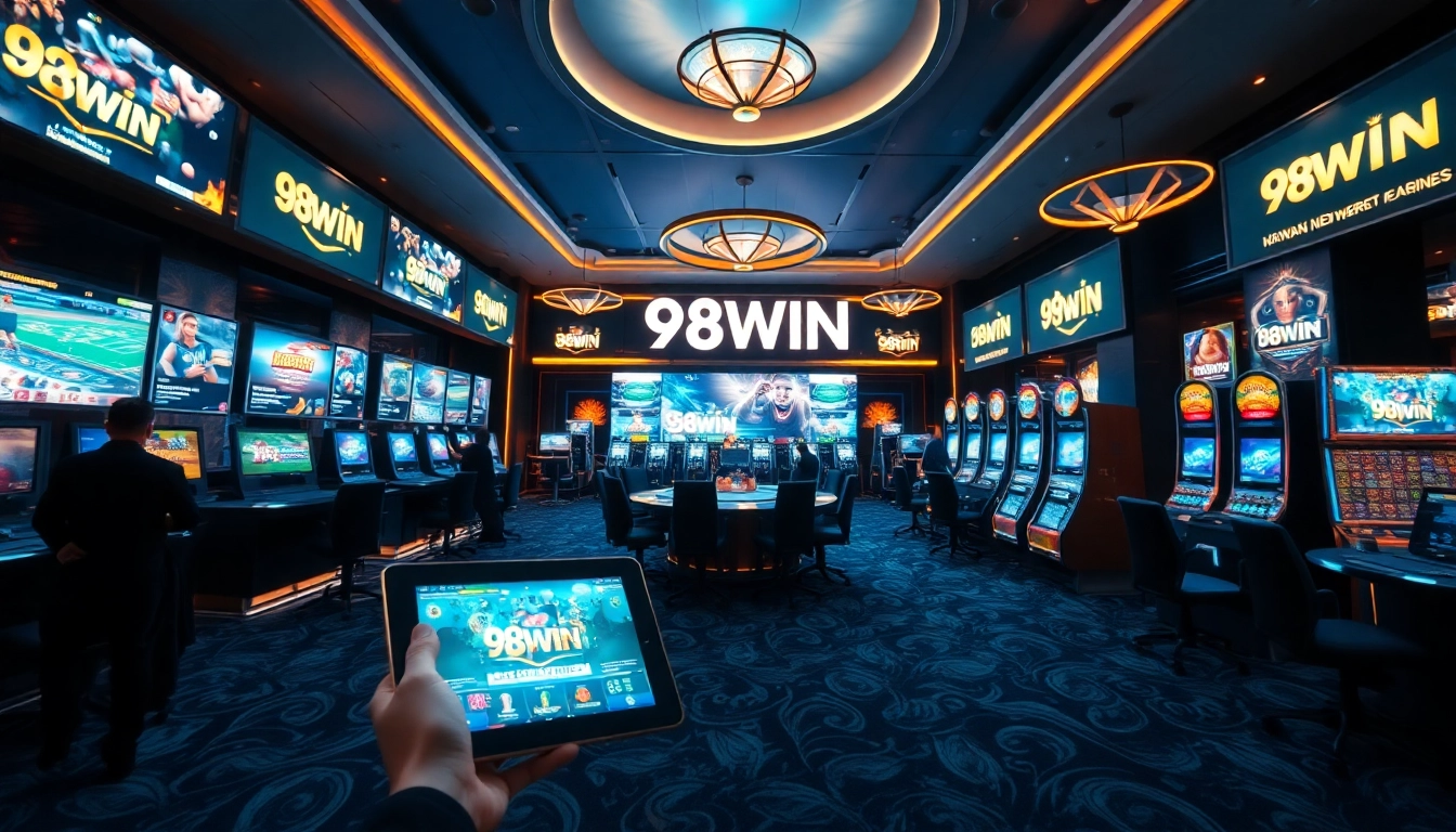 Exciting online gambling experience at Nhà Cái 98Win with modern casino elements.