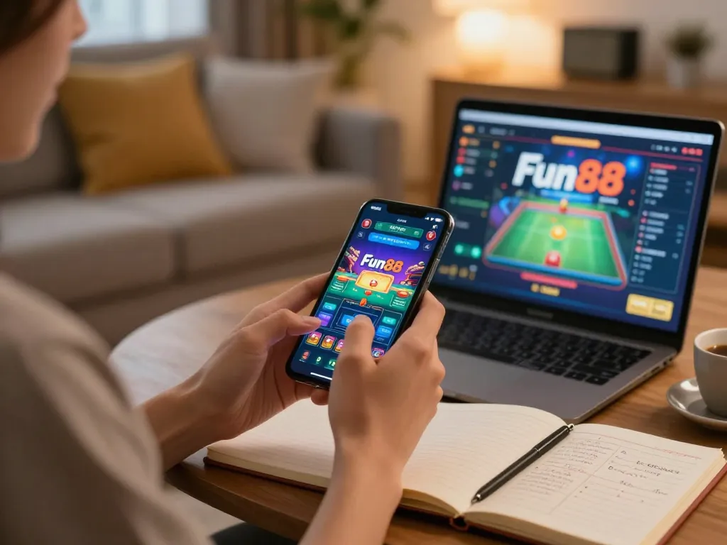 Engage in Fun88 mobile gaming while enjoying a cozy home environment