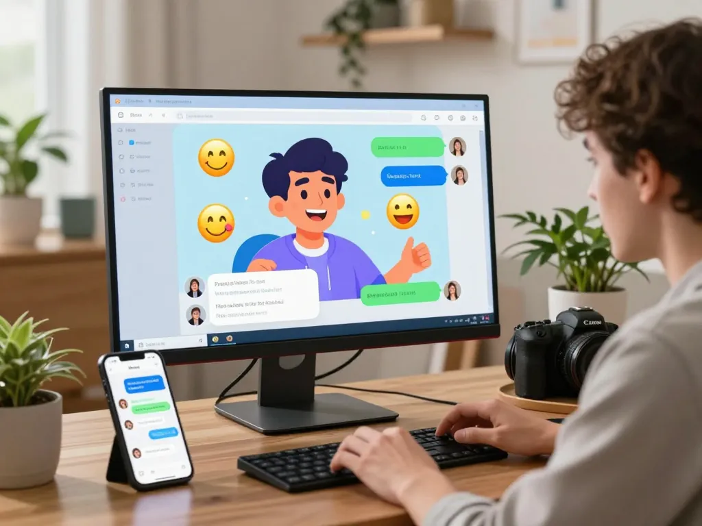 Engaging with crushon AI character in a vibrant digital workspace, showcasing interactive chat interface.
