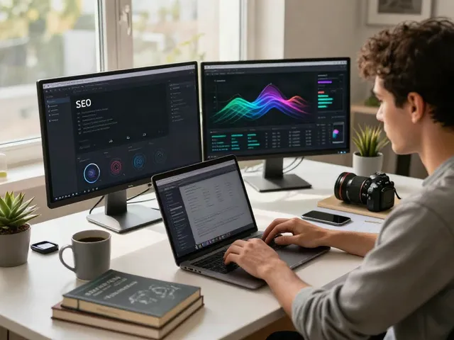 Web developer leveraging instant indexing tools in a modern workspace.