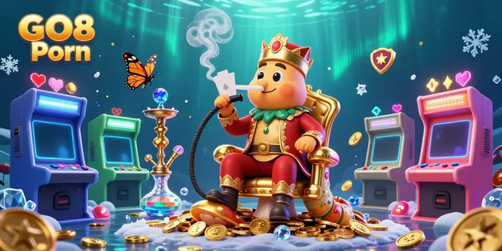 Experience engaging gameplay with GO8 Porn amidst vibrant casino-themed visuals featuring 3D characters.
