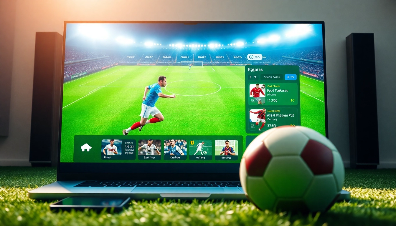 Experience live football streaming at joemadfan.com with a vibrant sports interface that enhances your viewing.