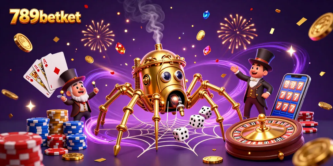 Catch the thrill of 789betket with our steampunk casino scene featuring dynamic game elements.