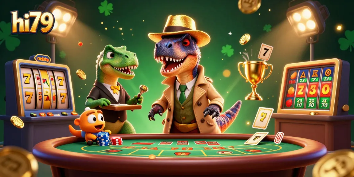 Engage with hi79's thrilling slots scene showcasing vibrant characters and dynamic gaming action.