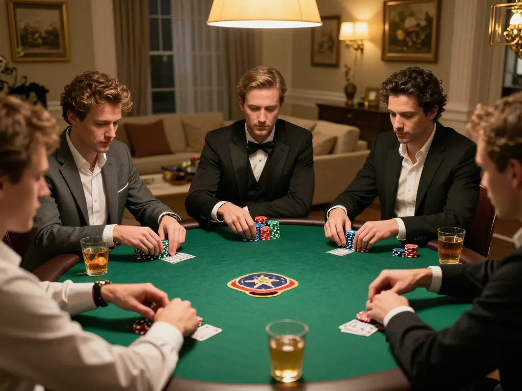 Playing poker at home with friends showcases Lucky88 uy tín in a friendly competition atmosphere.