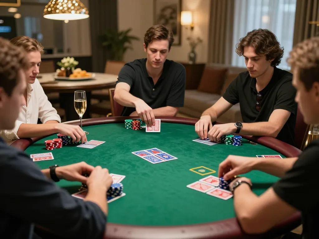 13win players strategizing during an exciting poker game, showcasing intense moments and vibrant atmosphere.