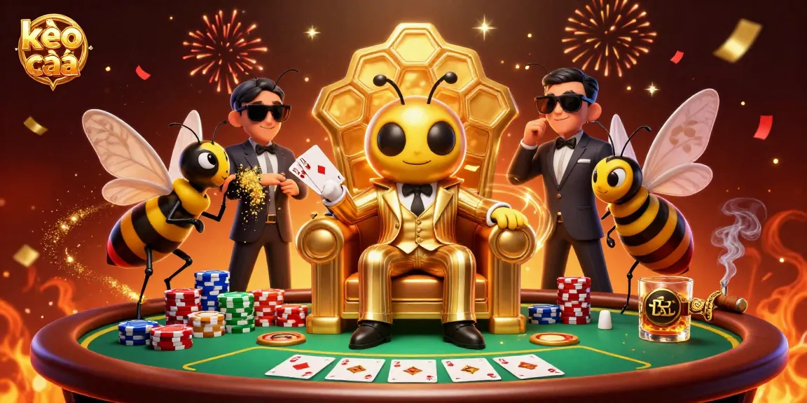 Join the action with kèo nhà cái as our bumblebee mob boss leads a high-stakes poker game.
