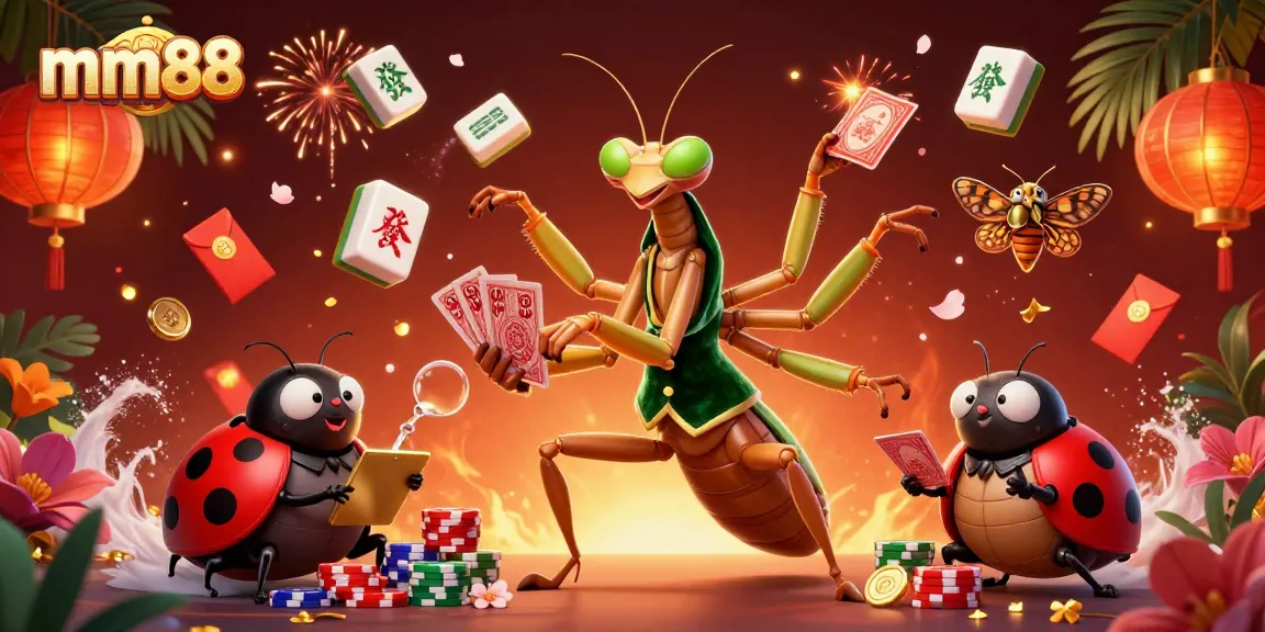 Engage in thrilling gameplay with mm88's exciting casino experience featuring vibrant characters and elements.