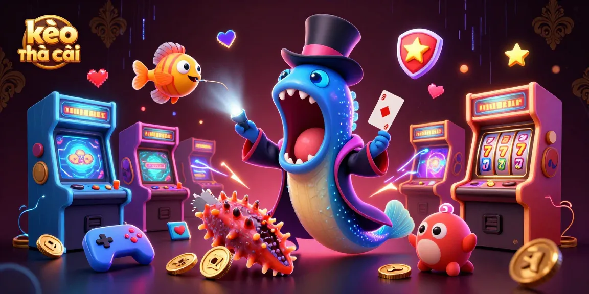 Experience the excitement of kèo nhà cái with a colorful casino-themed 3D illustration