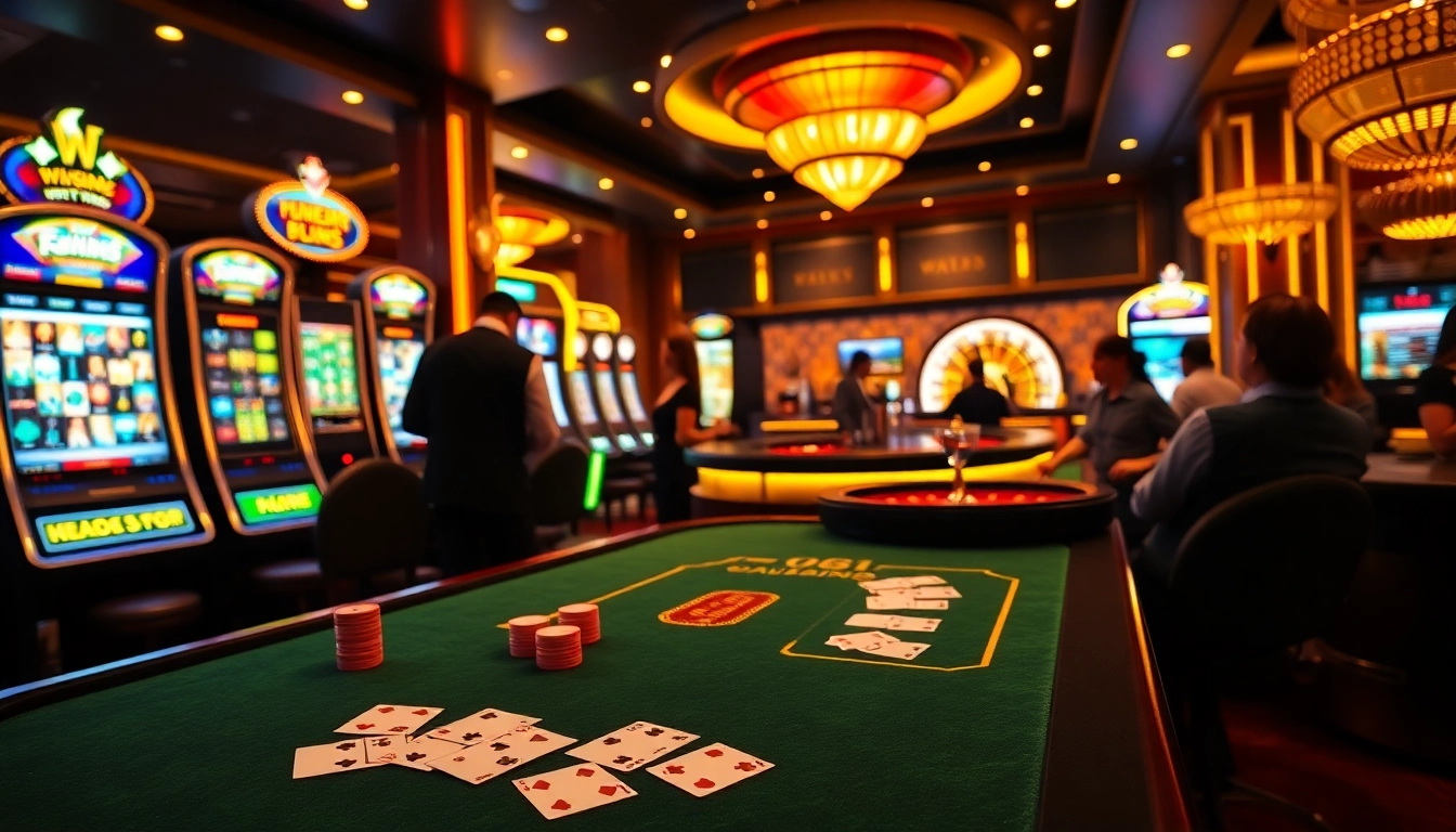 Engaging casino experience at five88 com with poker chips, cards, and slot machines.