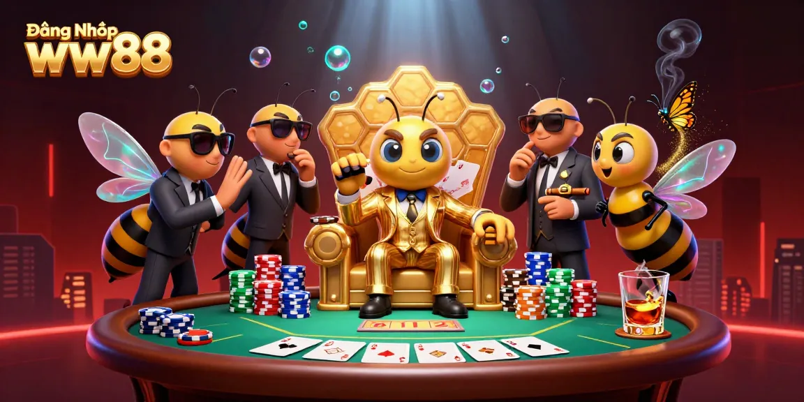 Engage in thrilling gameplay at Đăng Nhập ww88 with vibrant poker elements and energetic characters.
