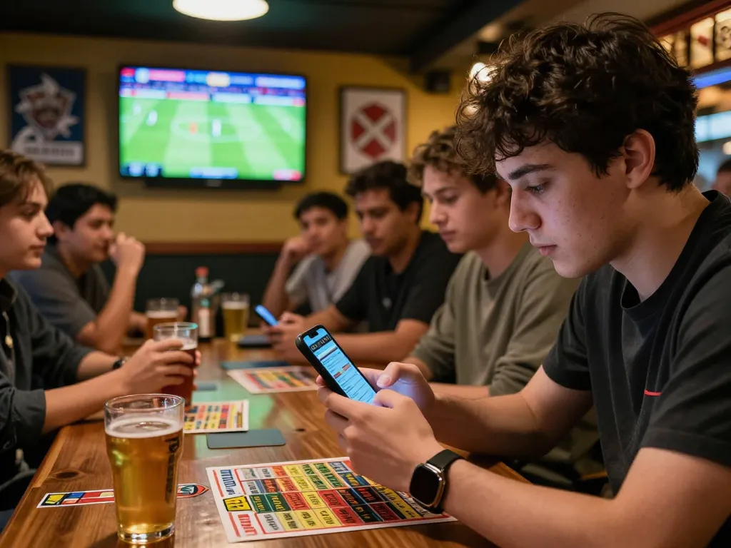 Cakhiatv user actively placing sports bets on their smartphone while enjoying a live football game.
