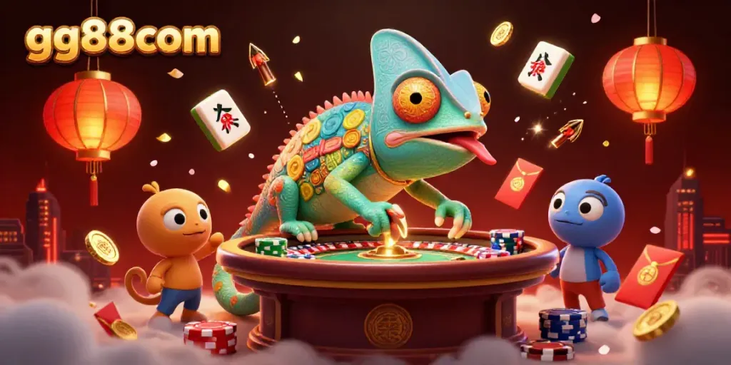 Enhance your gaming experience on gg88com with vibrant illustrations of online casino excitement.