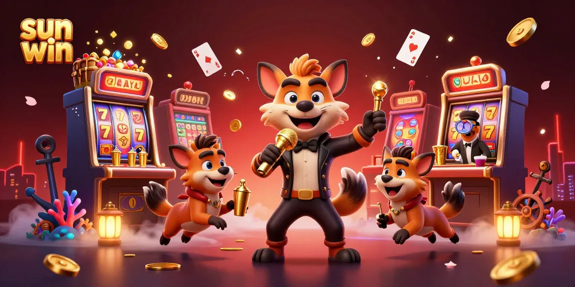 Experience exciting wins at sun win's vibrant comedy casino scene with animated hyenas and engaging games.