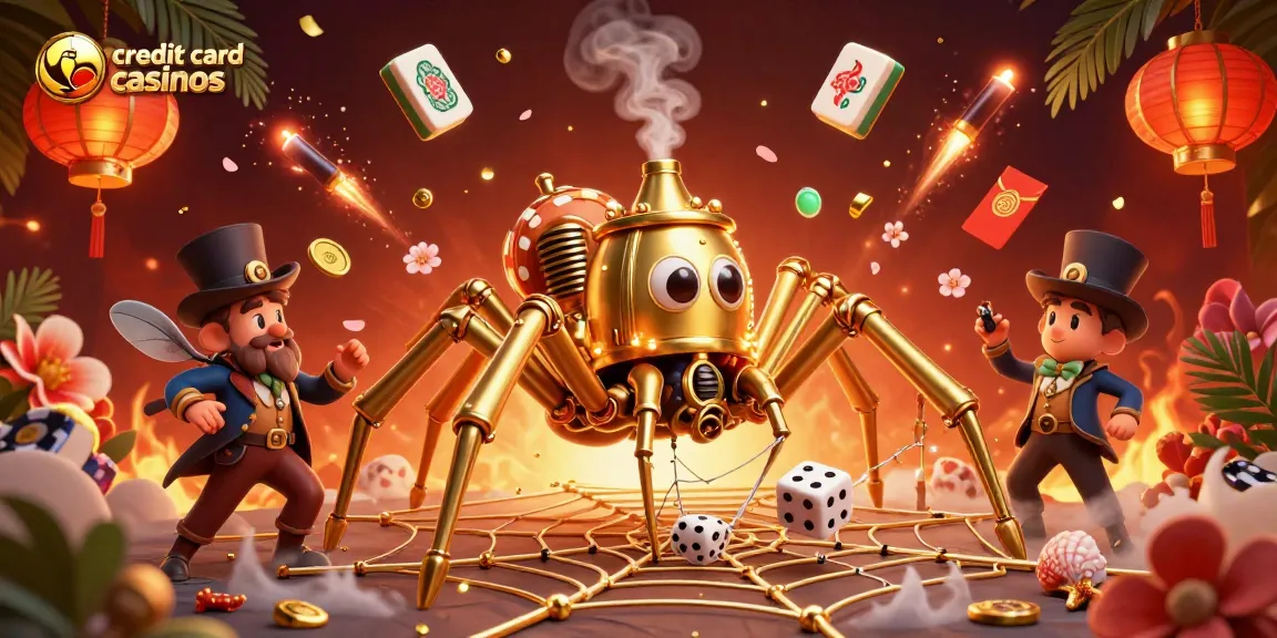 Engage with exciting credit card casinos featuring unique steampunk characters and vibrant casino elements.