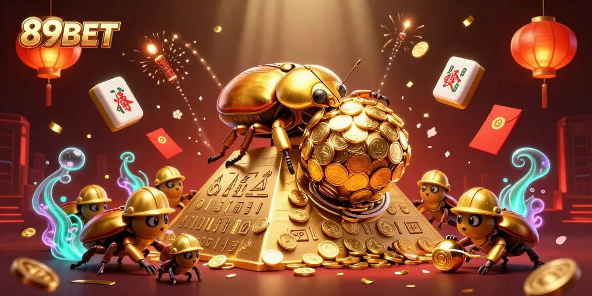 Experience the thrill of winning with 89BET in a vibrant casino scene filled with golden coins and festive decorations.