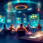 Online gaming environment focused on card games at topgamebaidoithuong.mx, showcasing vibrant interactions and excitement.