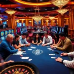 Experience rr88 đăng nhập at an exciting poker table in a luxurious casino setting.