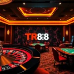 Experience the thrill of casino games at TR88, featuring exciting roulette and poker action.