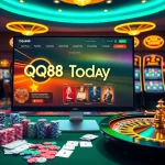 Experience the thrill of QQ88 Today with a stunning display of casino elements and online gambling dynamics.
