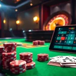 Exciting gambling scene at TR88 with poker chips and a vibrant casino atmosphere