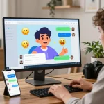 Engaging with crushon AI character in a vibrant digital workspace, showcasing interactive chat interface.