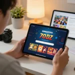 SUNGAITOTO login interface on tablet showcasing online lottery betting, reflecting strategic gameplay.