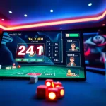 Tài xỉu online game interface showcasing interactive elements and vibrant colors.