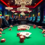 cm88 poker table filled with vibrant cards and chips showcasing the excitement of the game