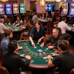 Experience dynamic blackjack action at du88 with engaged players and vibrant casino atmosphere.