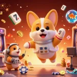Engage with the exciting rtp slot terbaru scene of a 3D cartoon casino in space featuring vibrant characters and dynamic elements.