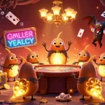 Experience thrilling gameplay at gg88 with colorful gems and gold coins in a vibrant cave casino.