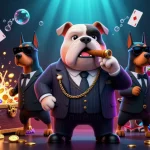 Engage with the best aussie online casino in a vibrant scene of a bulldog boss and dynamic game elements.