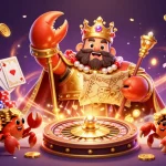 Socolive sports betting scene with golden crab emperor, roulette wheel, and vibrant casino elements